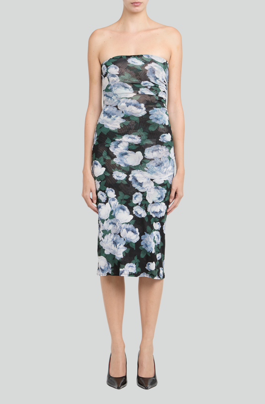 BUNCH OF ROSES MESH DRESS