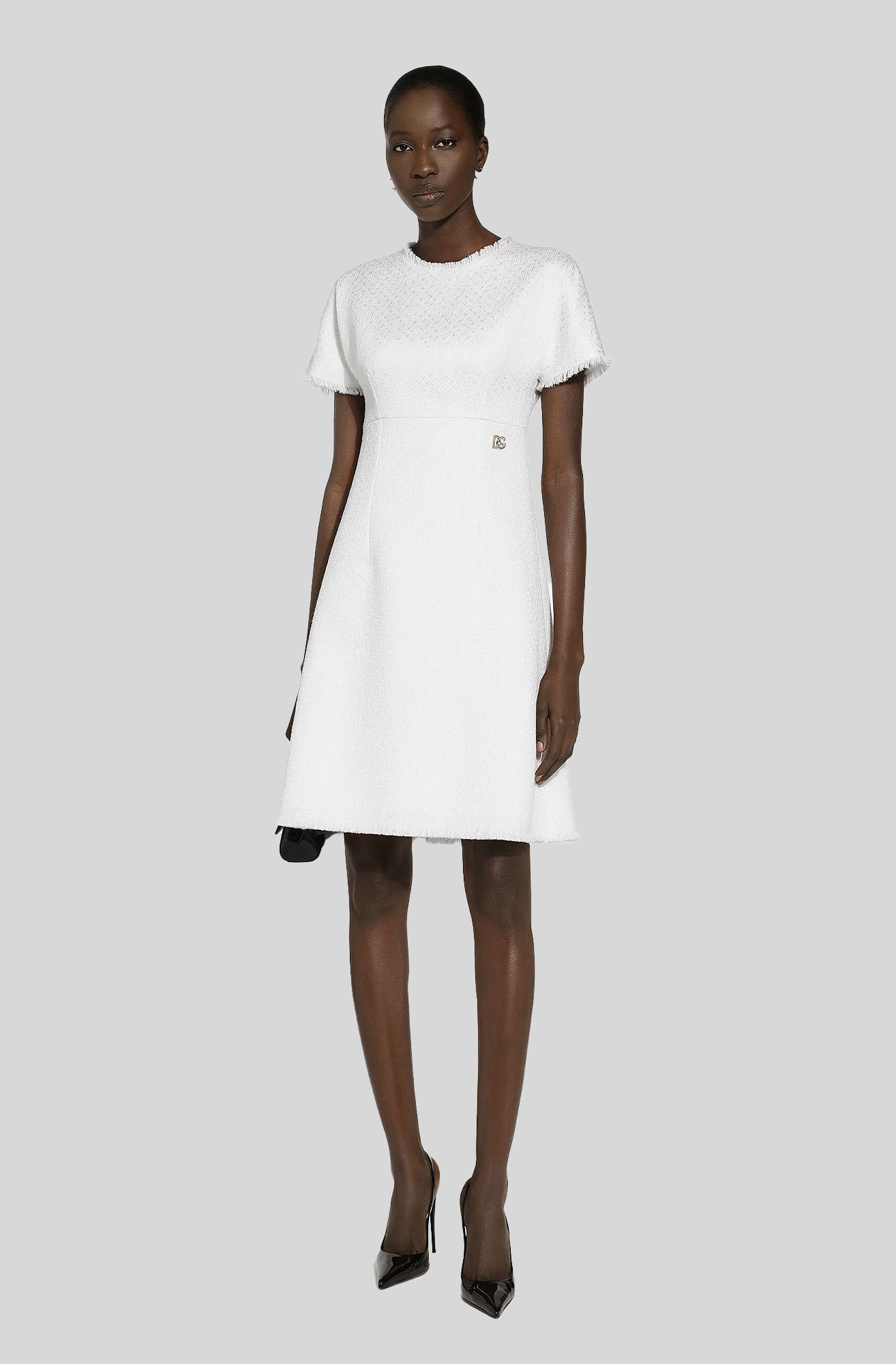 RASCHEL TWEED MIDI DRESS WITH DG LOGO