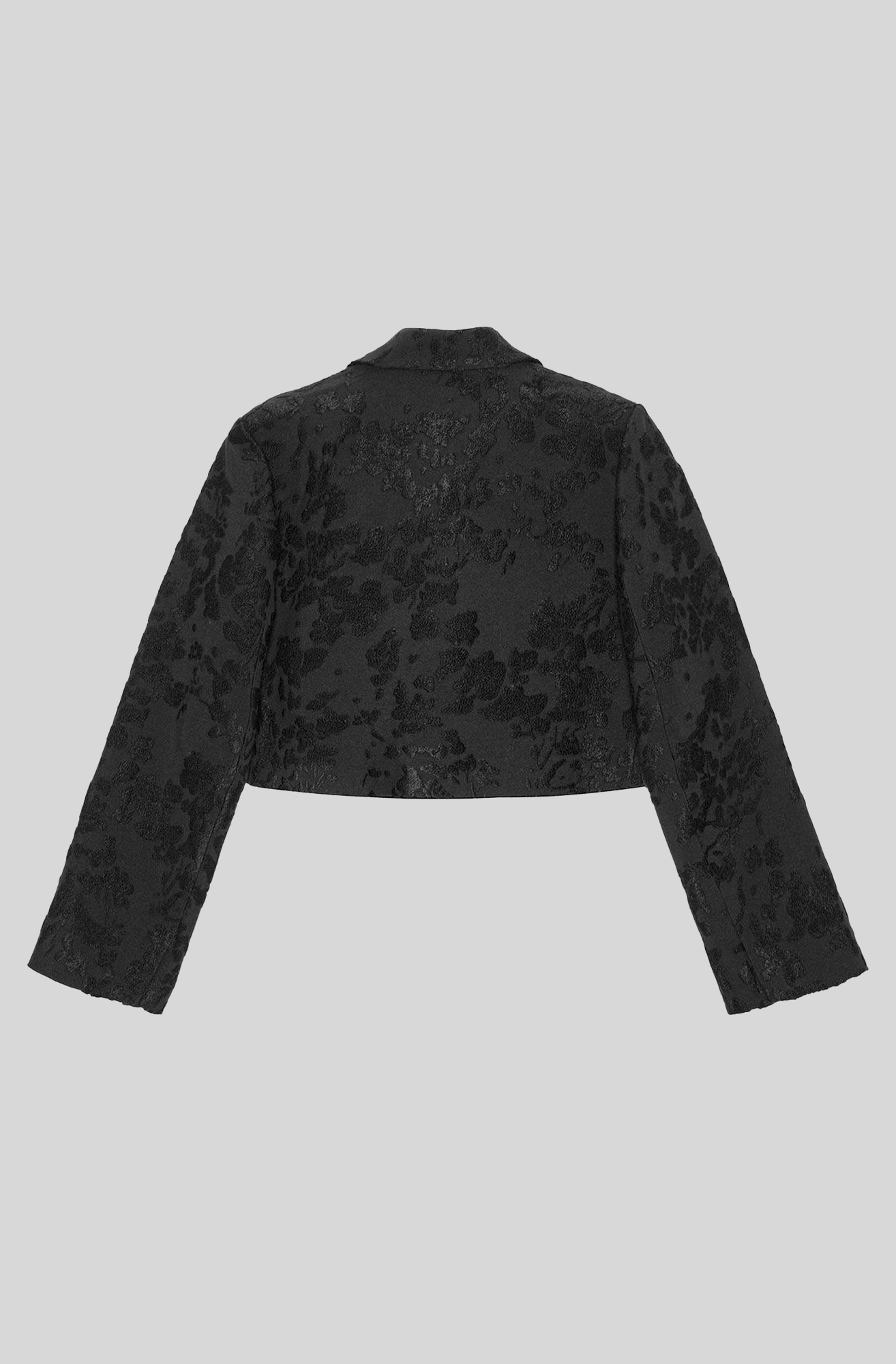 BOUCLE JACQUARD SUITING CROPPED BLAZER