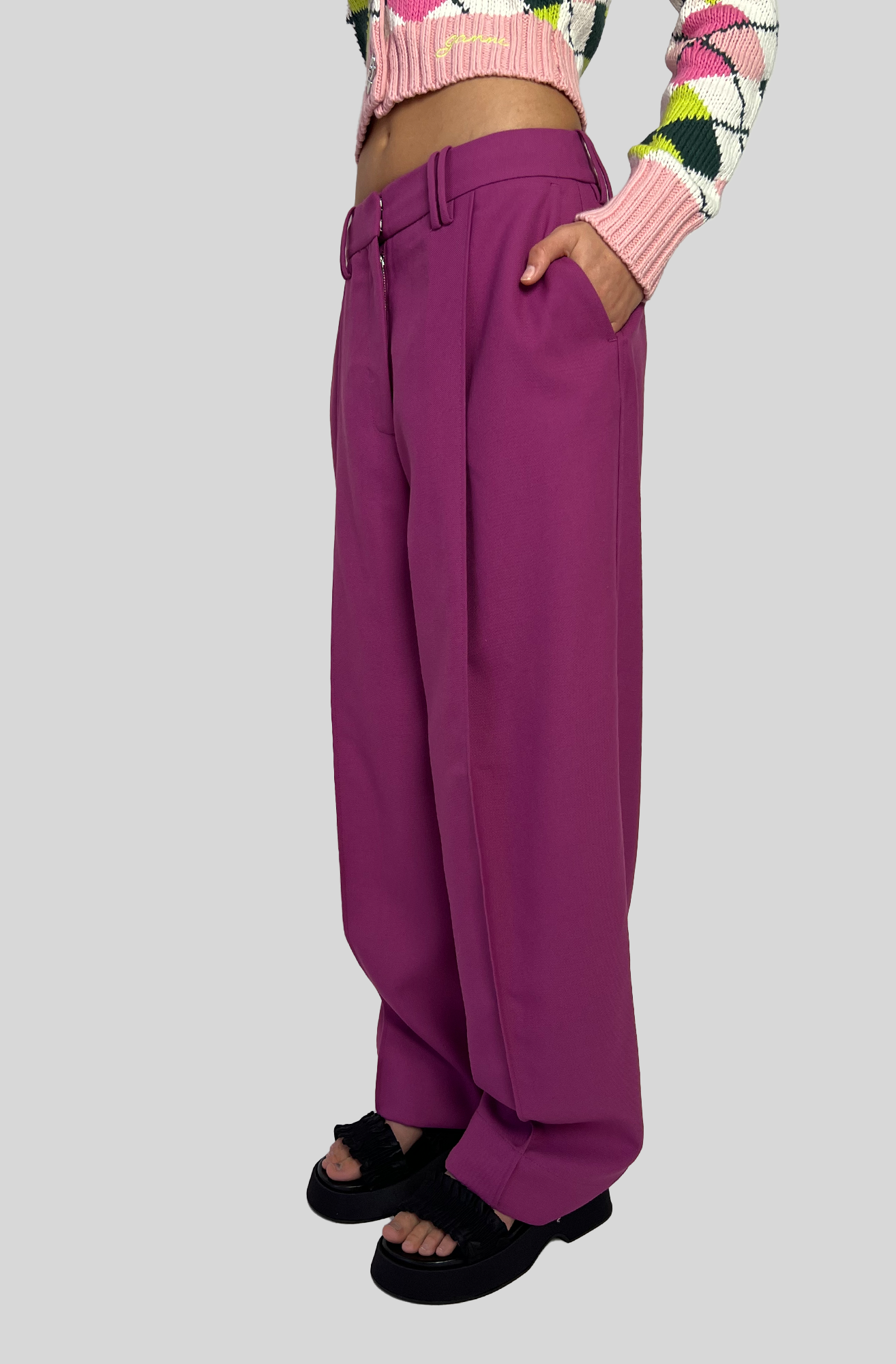 SUMMER SUITING RELAXED PLEATED PANTS