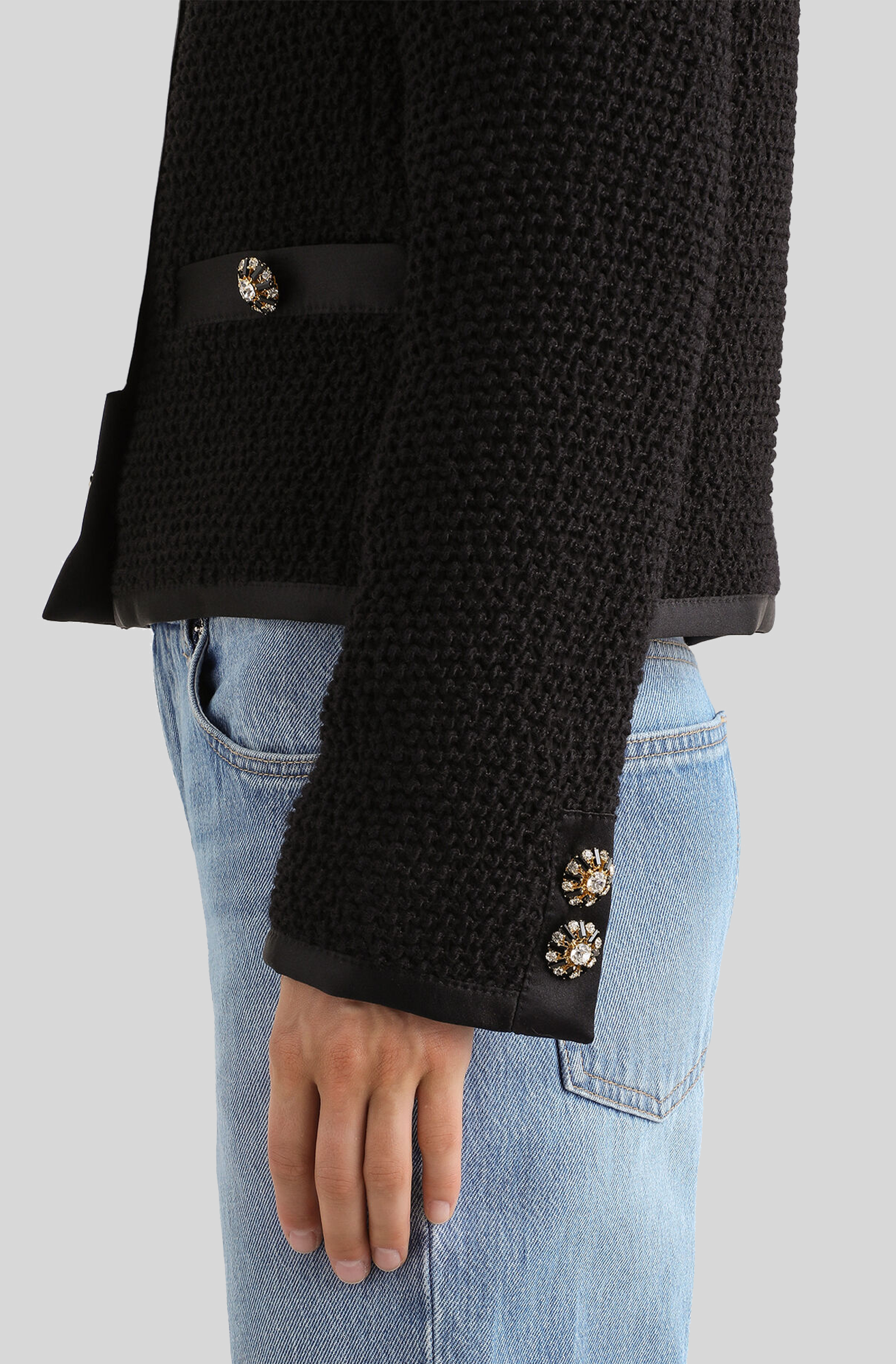 Dolce and Gabbana Cropped Single-Breasted Bouclé Tweed Dolce and Gabbana Cropped Single-Breasted Bouclé Tweed