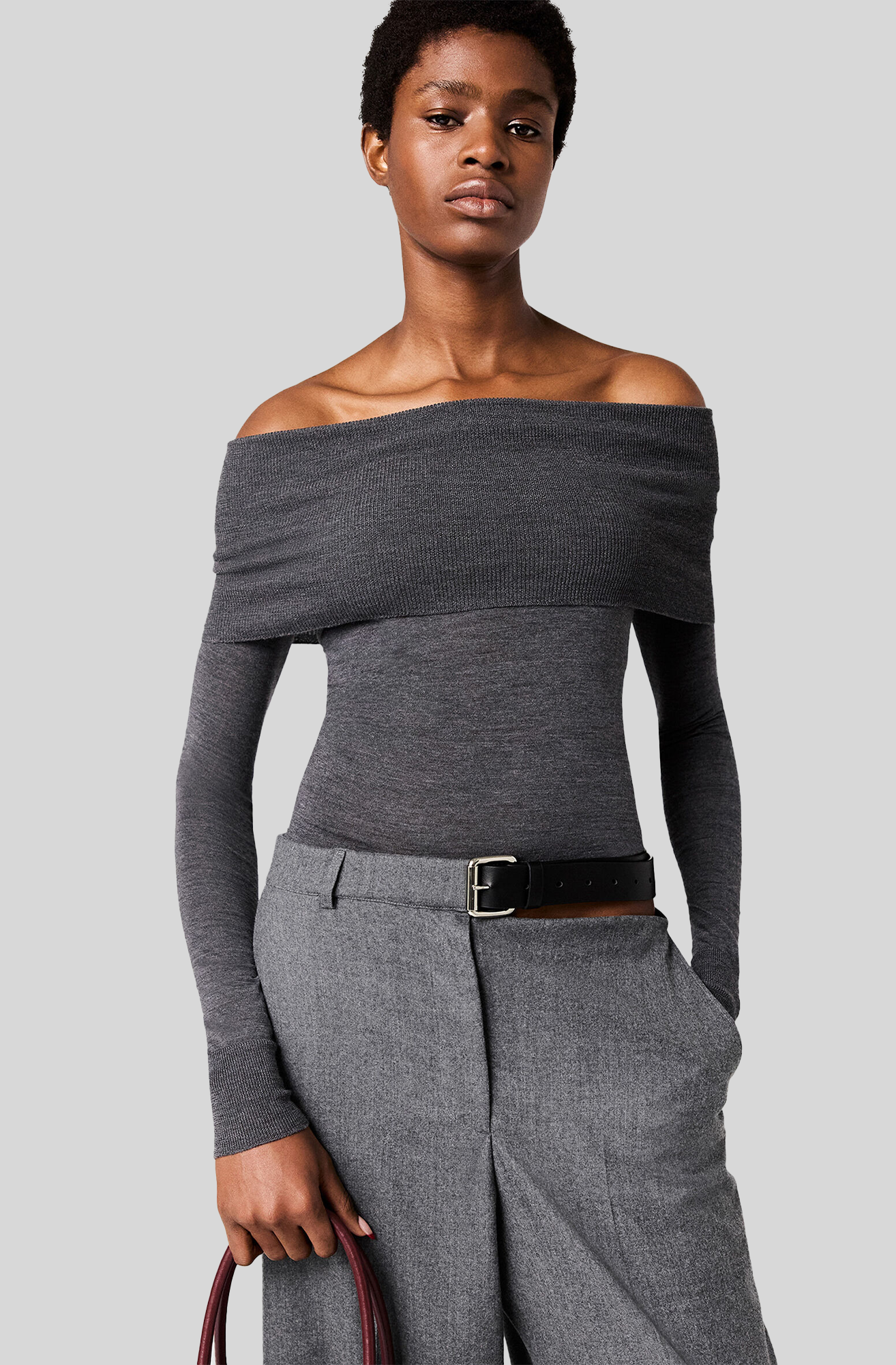 OFF-SHOULDER LONG-SLEEVE JUMPER