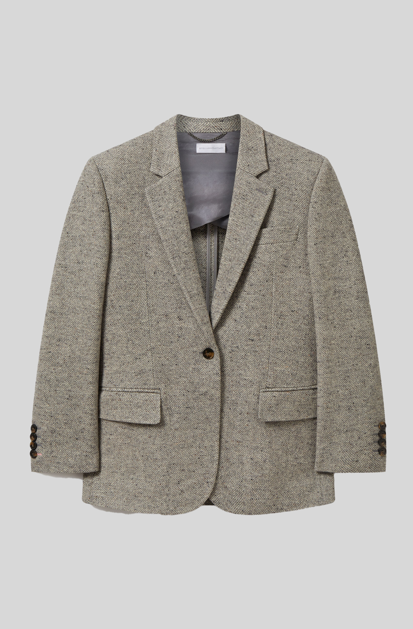 Stella McCartney Herringbone Single Breasted Jacket – ELLEPTYLTD Stella McCartney Herringbone Single Breasted Jacket – ELLEPTYLTD