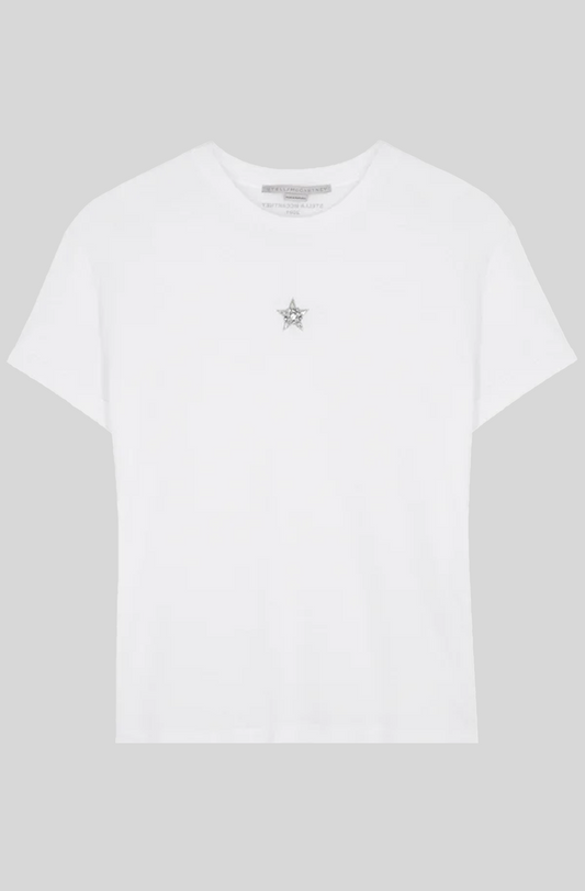 CRYSTAL EMBELISHED COTTON T-SHIRT