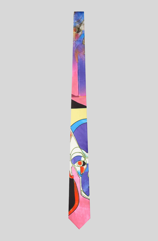 BAUHAUS PRINTED SILK TIE