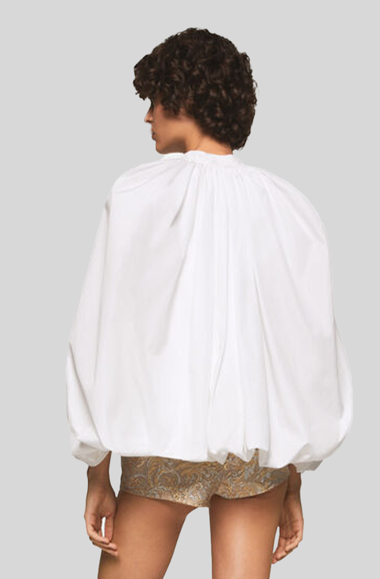 CAPE SLEEVE COTTON SHIRT