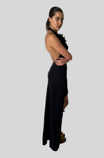 Load image into Gallery viewer, FLORAL DETAIL ASYMMETRIC GOWN
