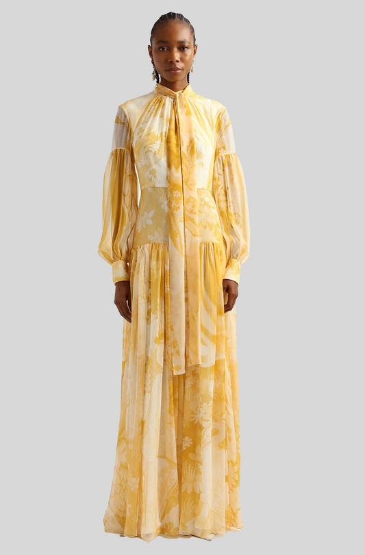 TAPESTRIES SILK NECK TIE GOWN