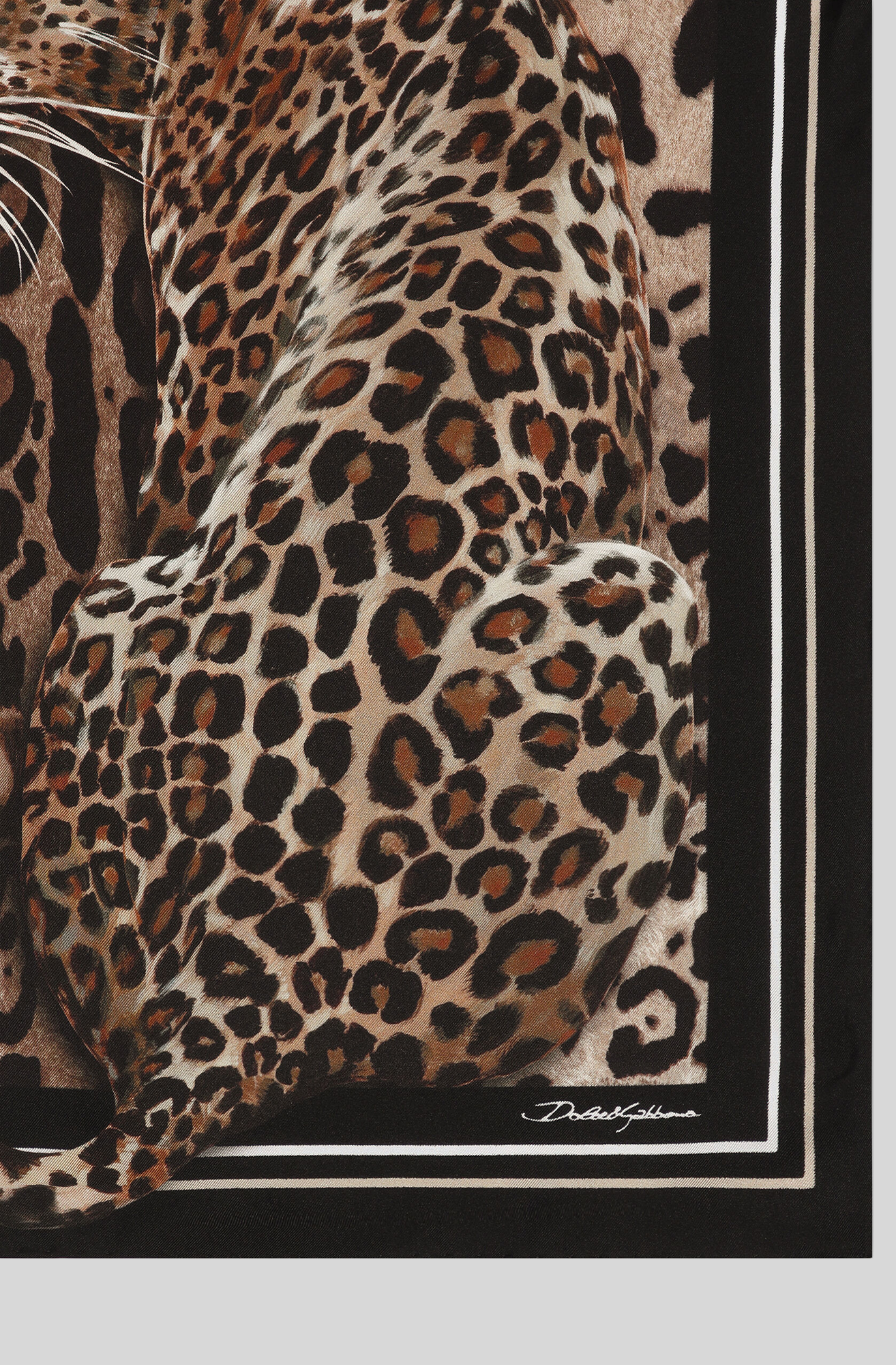 LEOPARD-PRINT SILK TWILL FOULARD