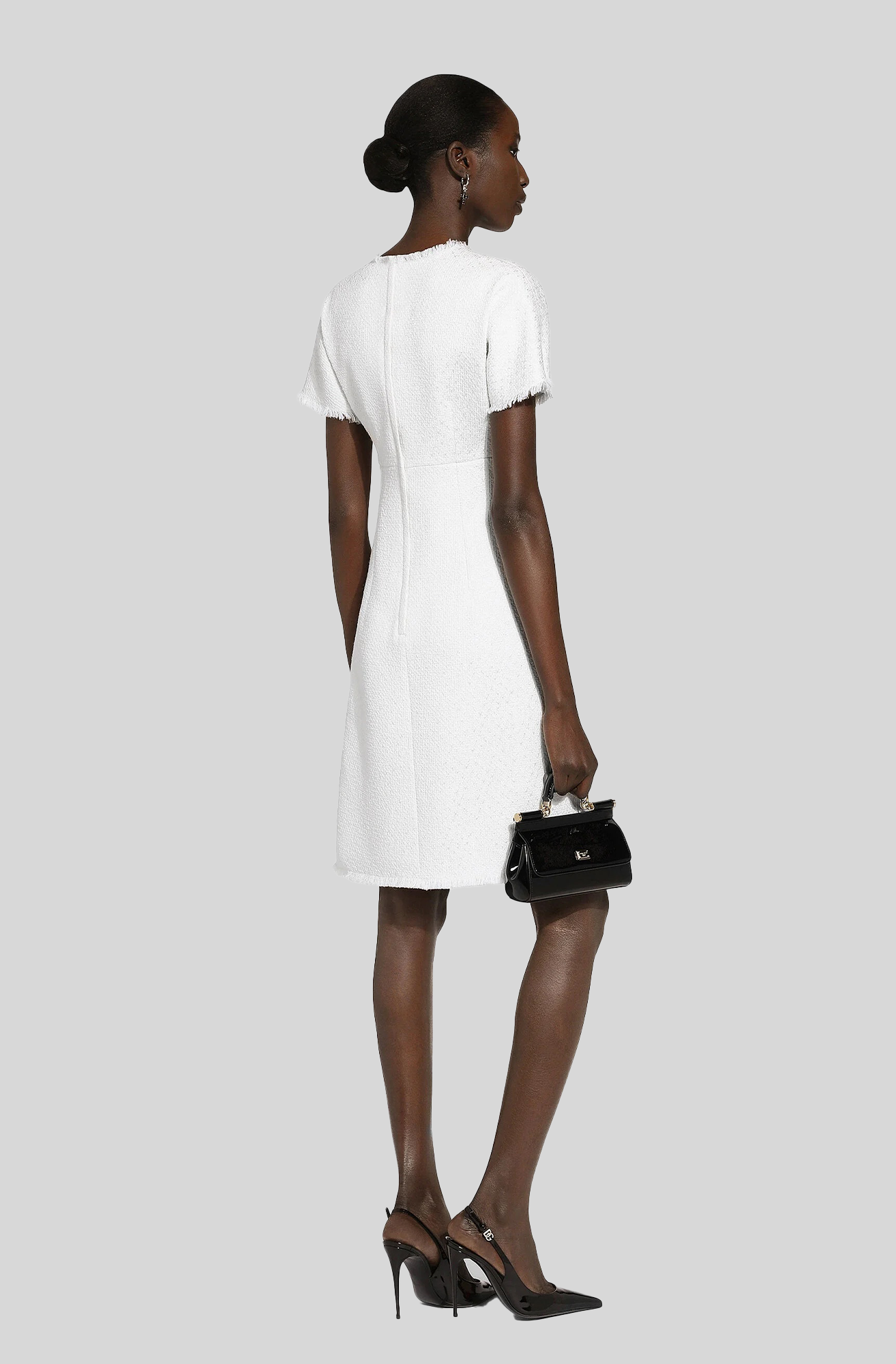 RASCHEL TWEED MIDI DRESS WITH DG LOGO