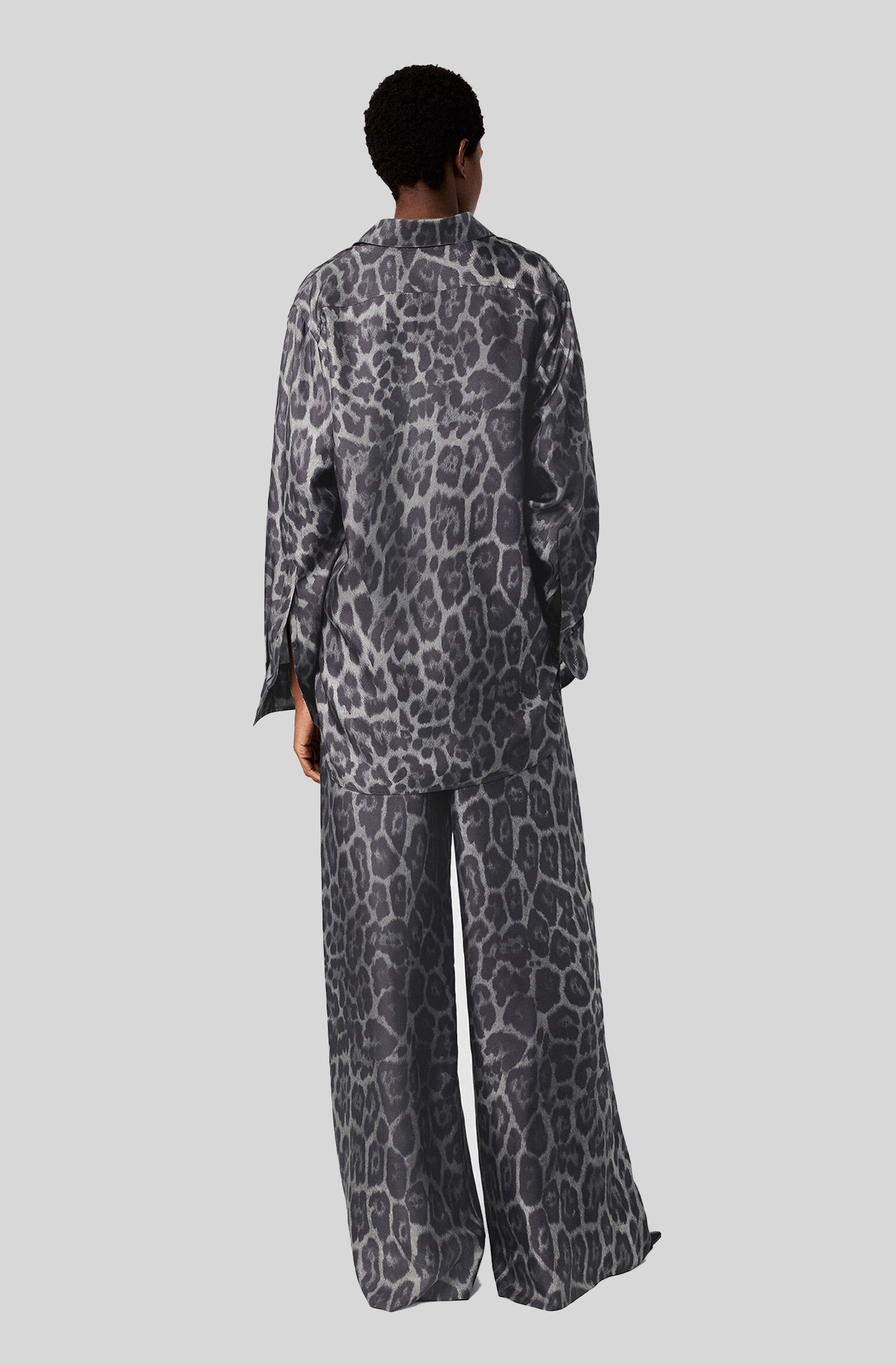 DRAWSTRING LEOPARD PRINT TROUSERS