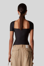 Load image into Gallery viewer, ASYMMETRIC DRAPED JERSEY TOP
