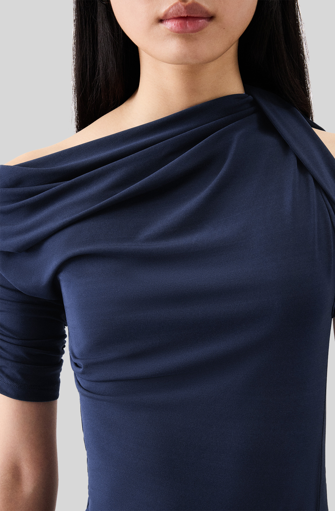 Jacquemus La Mini Robe Drapeado in Navy – ELLEPTYLTD