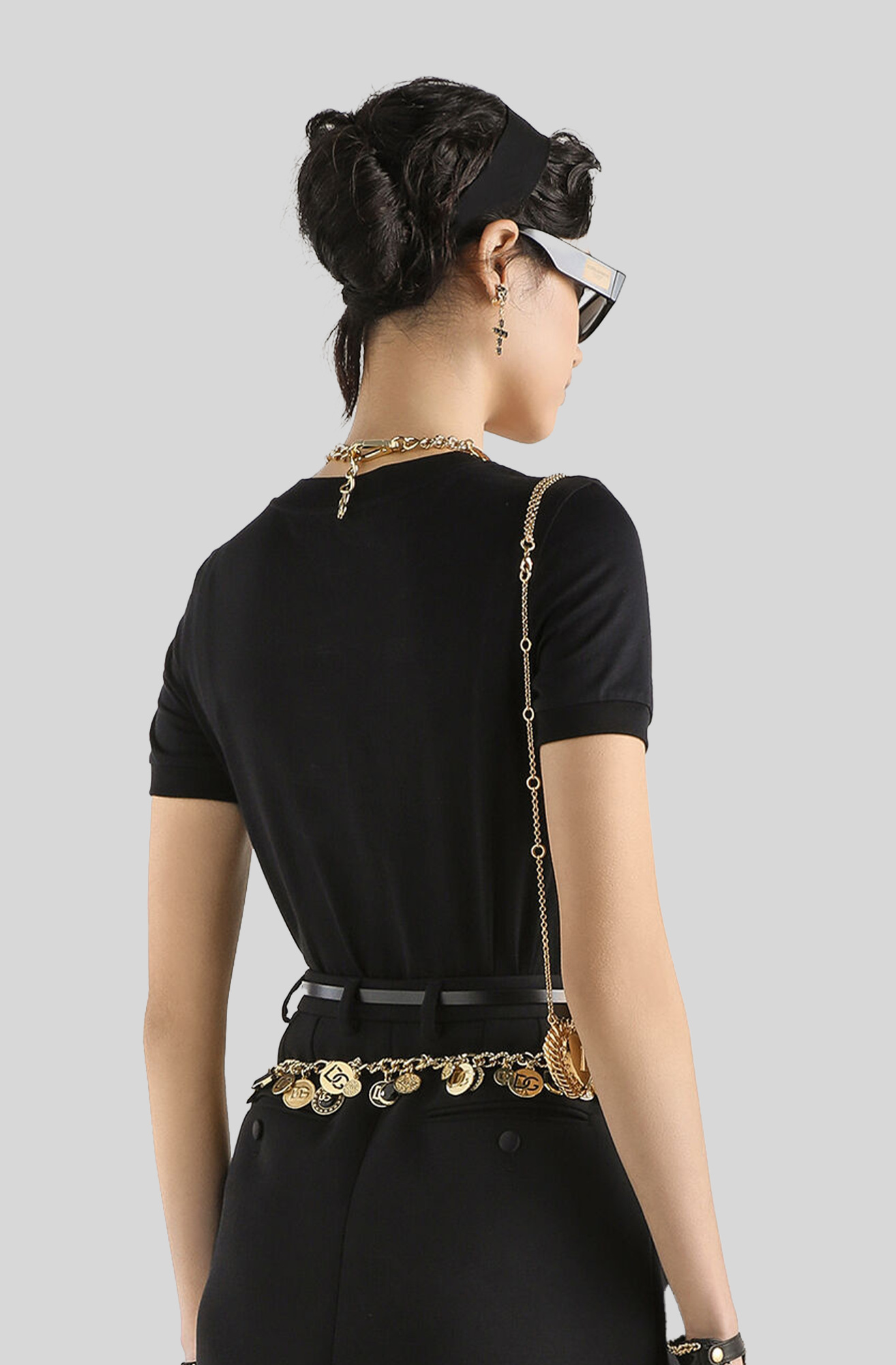 JERSEY T SHIRT WITH EMBROIDERY AND BOW