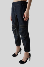 Load image into Gallery viewer, DENIM RACING TROUSERS
