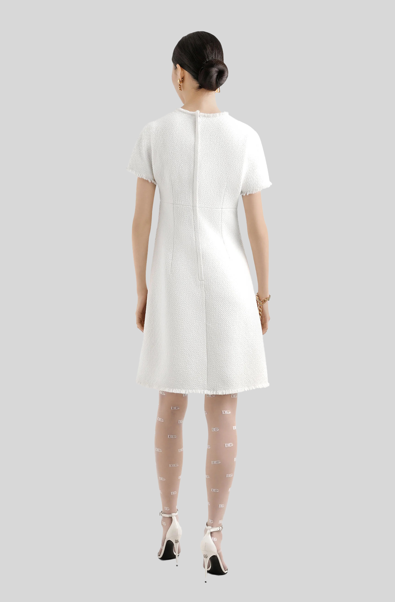 RASCHEL TWEED MIDI DRESS WITH DG LOGO