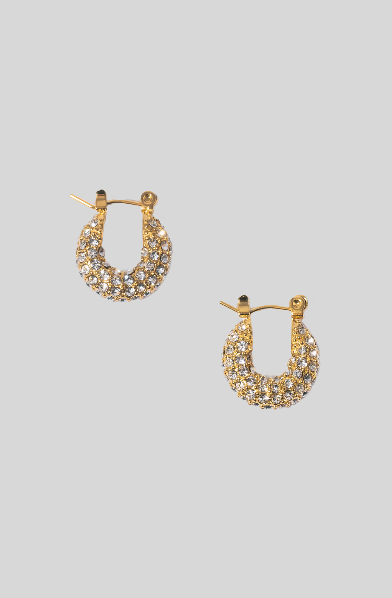 TINY DIAMOND HOOPS