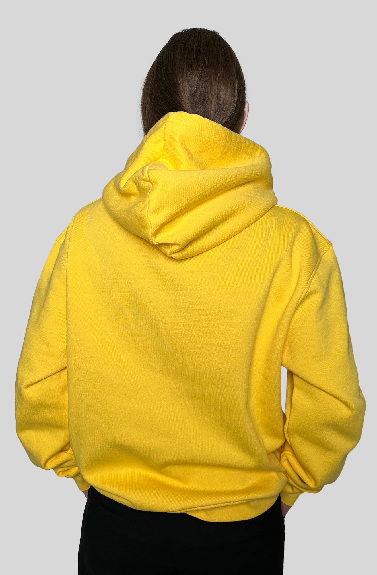 Yellow top hooded jumper