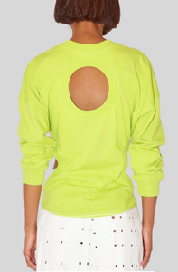 LONG SLEEVE JERSEY TOP WITH CUT-OUT