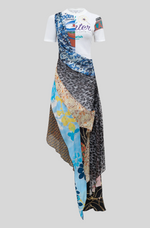 Load image into Gallery viewer, REGENERATED SILK SCARVES T-SHIRT DRESS
