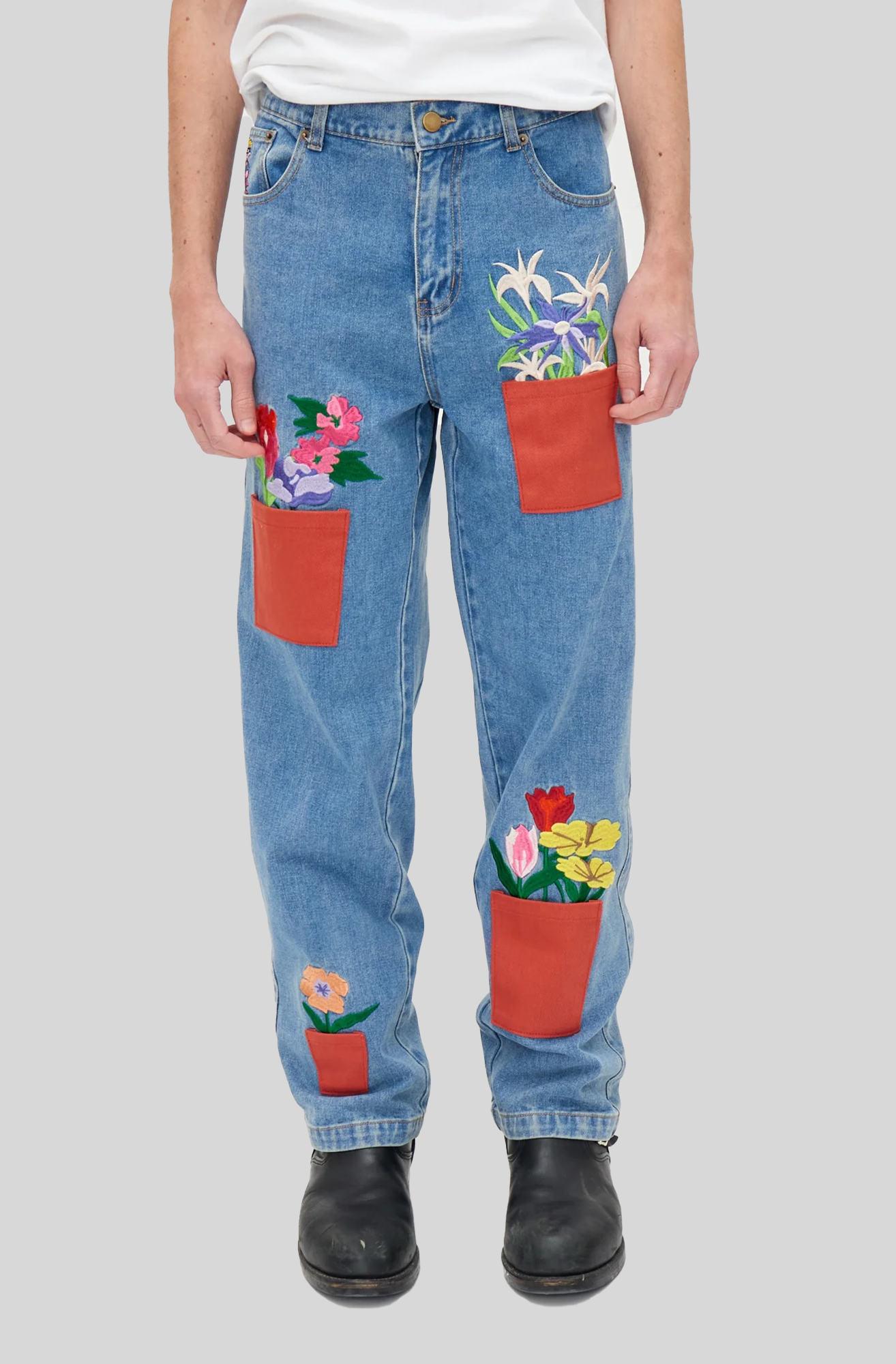 JEAN EN DENIM POTS DE FLEURS ALL OVER