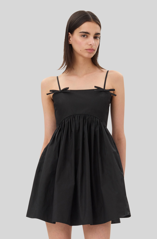 COTTON POPLIN STRAP DRESS