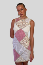 Load image into Gallery viewer, REGENERATED CROCHET MINI DRESS
