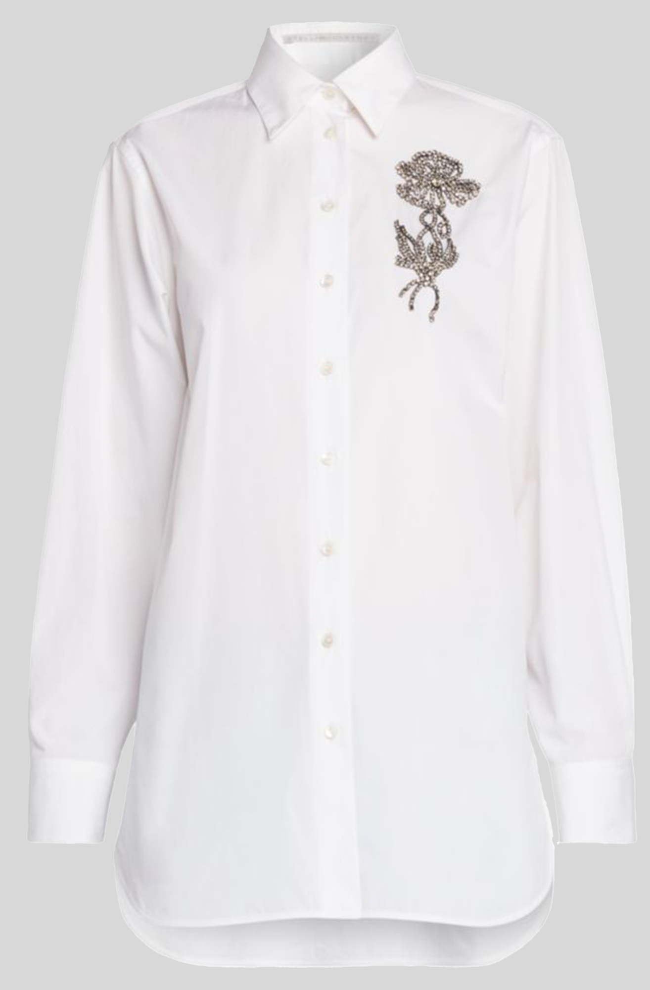 CRYSTAL EMBELLISHED BUTTON UP SHIRT