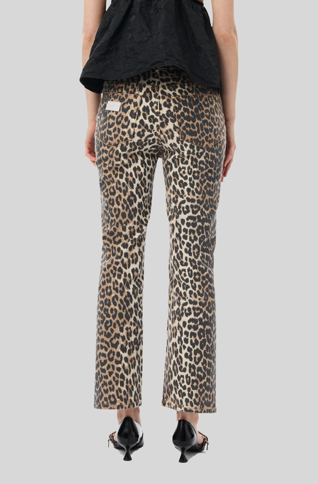 LEOPARD CROPPED JEANS