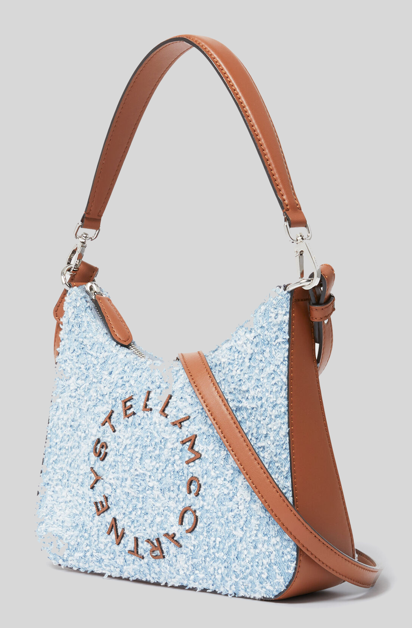 LOGO DENIM BOUCLÉ BAG