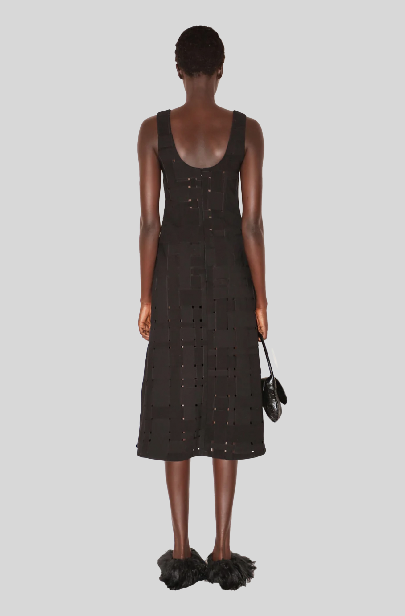 A.W.A.K.E MODE Weaved Fitted Tank Dress in Black | Awake MODE Black Dress FR 36 A.W.A.K.E MODE Weaved Fitted Tank Dress in Black | Awake MODE Black Dress FR 36
