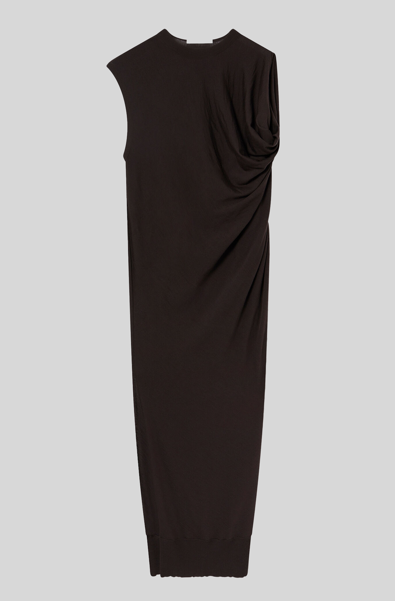 ASYMMETRIC DRAPE MAXI DRESS