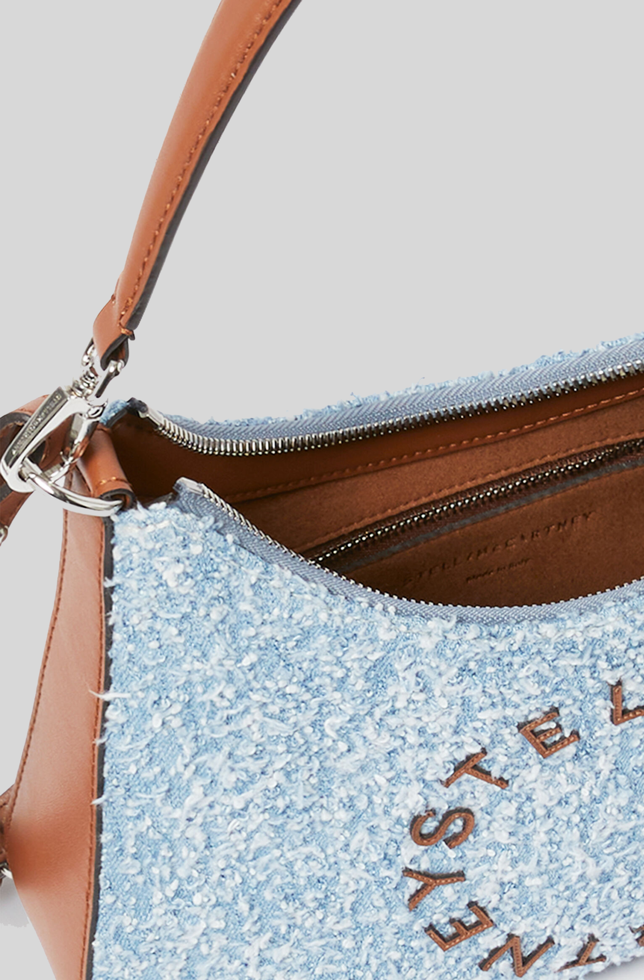 LOGO DENIM BOUCLÉ BAG