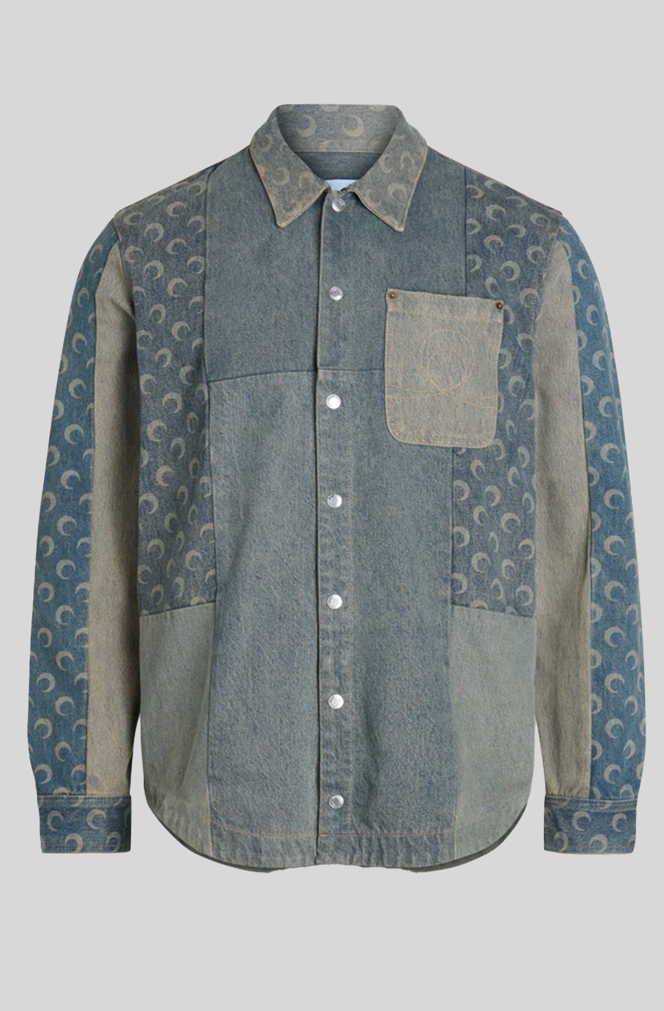 REGENERATED DENIM BUTTON DOWN SHIRT