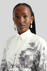 Load image into Gallery viewer, PRINTED CREPE DE CHINE SHIRT AND IVETS MIDI SKIRT SET
