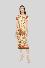 Load image into Gallery viewer, VEGETABLE PRINT MIDI DRESS IN MULTI
