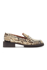 Load image into Gallery viewer, JEWELED EMBOSSED SNAKE LOAFER
