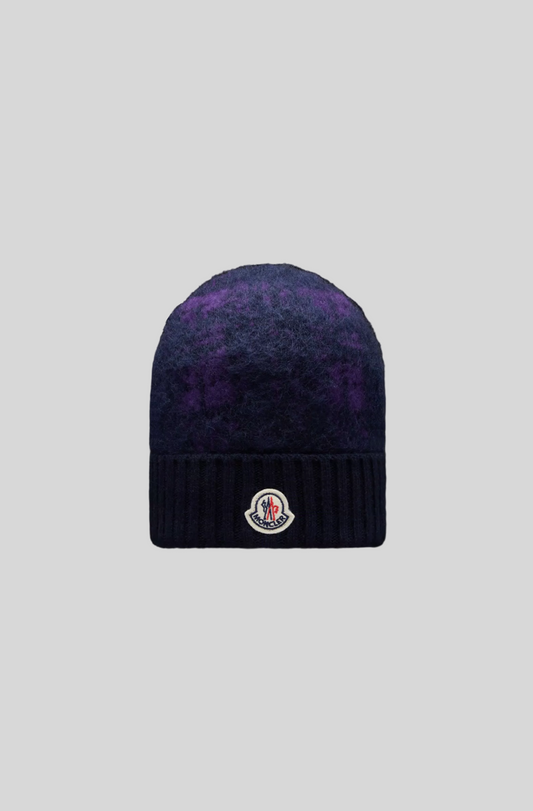 JACQUARD BEANIE IN PURPLE