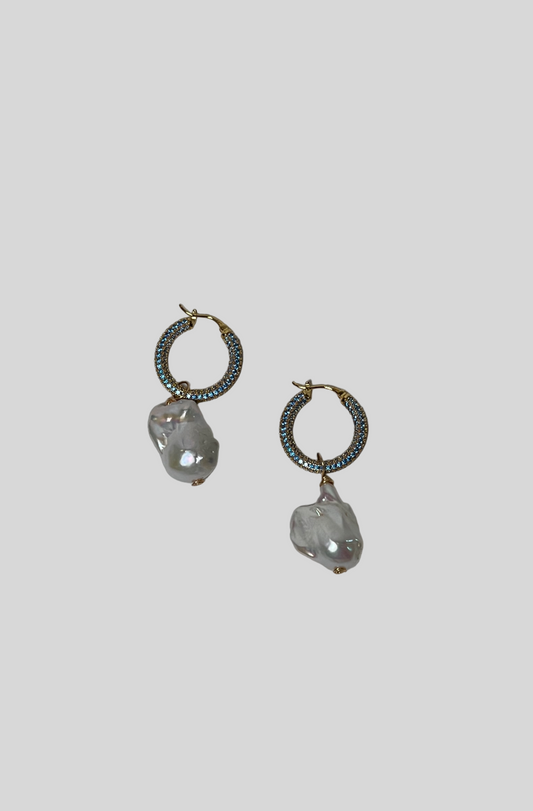 BOUCLES D'OREILLES BAROQUES TURQUOISES